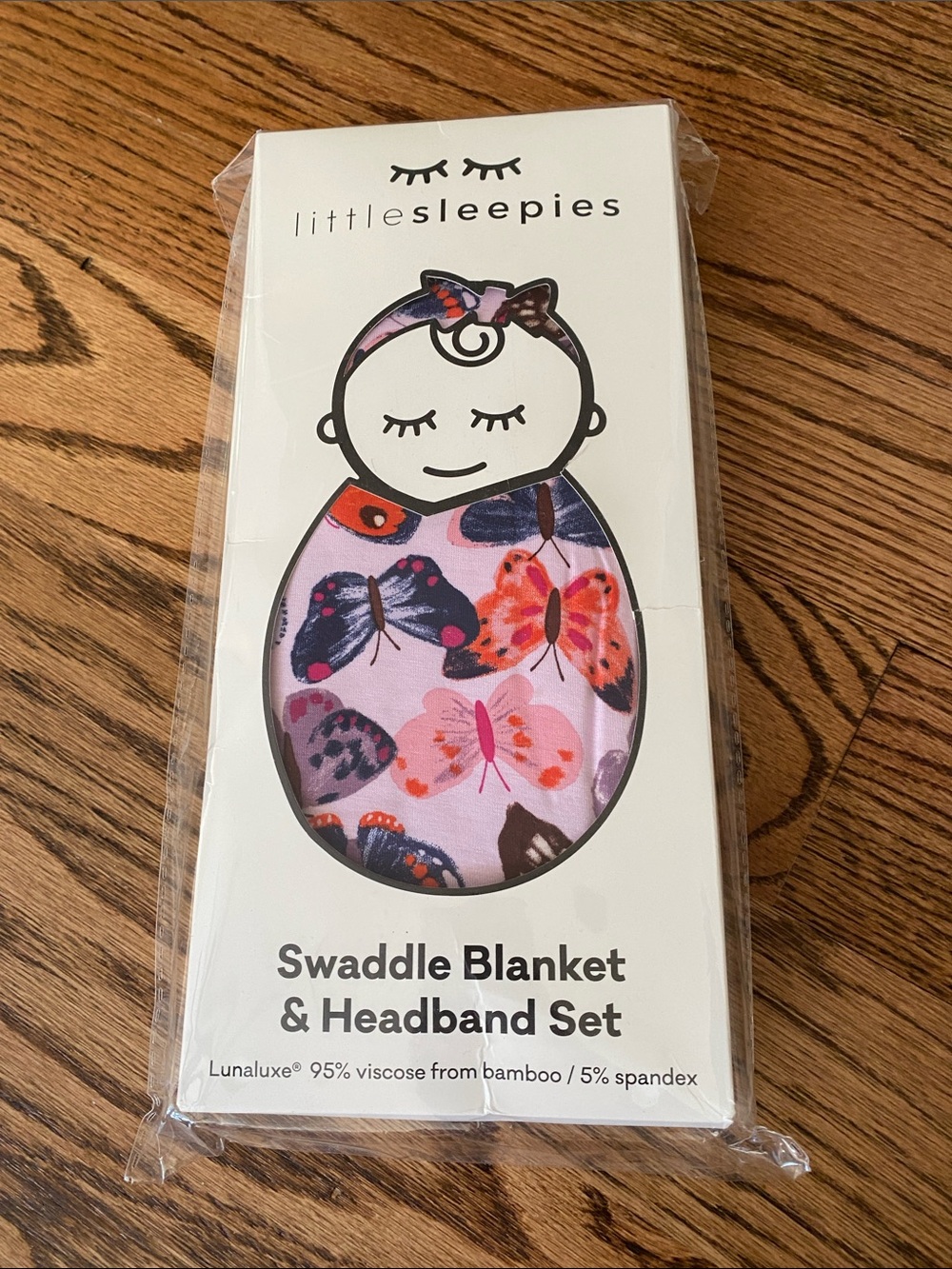 Little Sleepies Butterfly Swaddle & Headband Set